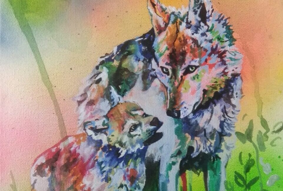 Wilderness Whispers: A Mother Wolf's Love